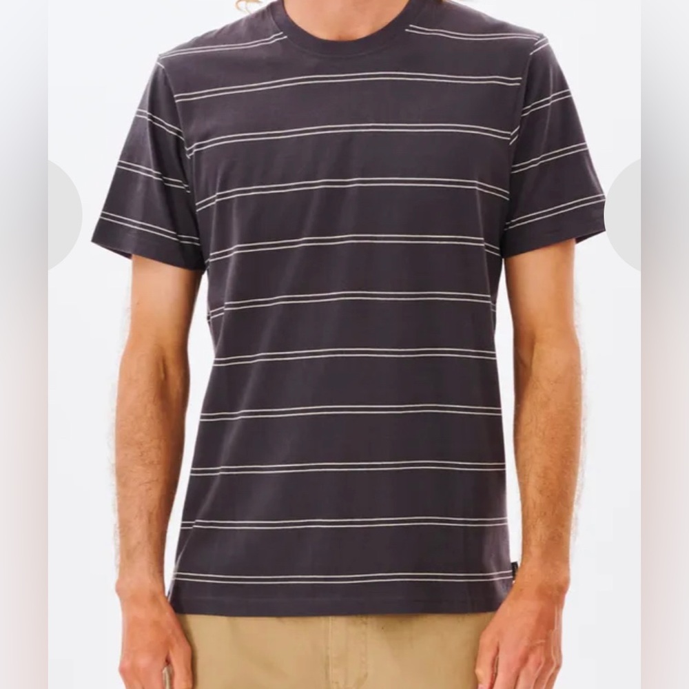 RIP CURL PLAIN STRIPED TEE LARGE
